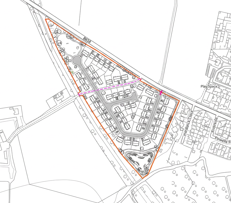 Site Boundary into concept layout